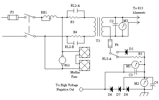 Filament supply for 813 amplifier