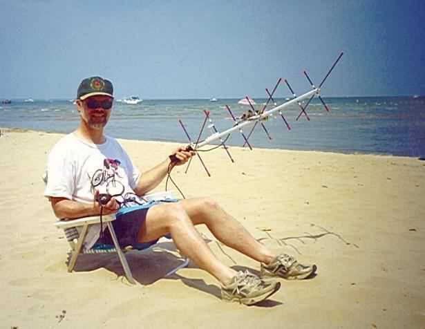 Me Working the AO-27 Satellite